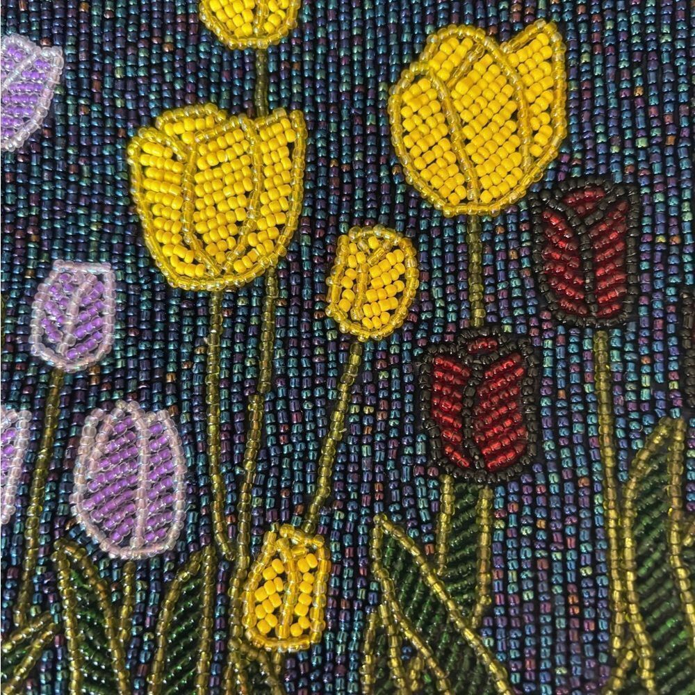 Floral BeadedâCrossbody Bag by Ermo - Picture 2 of 7